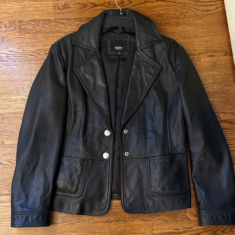 Mossimo Leather Black Jacket - image 1